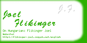 joel flikinger business card